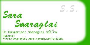 sara smaraglai business card